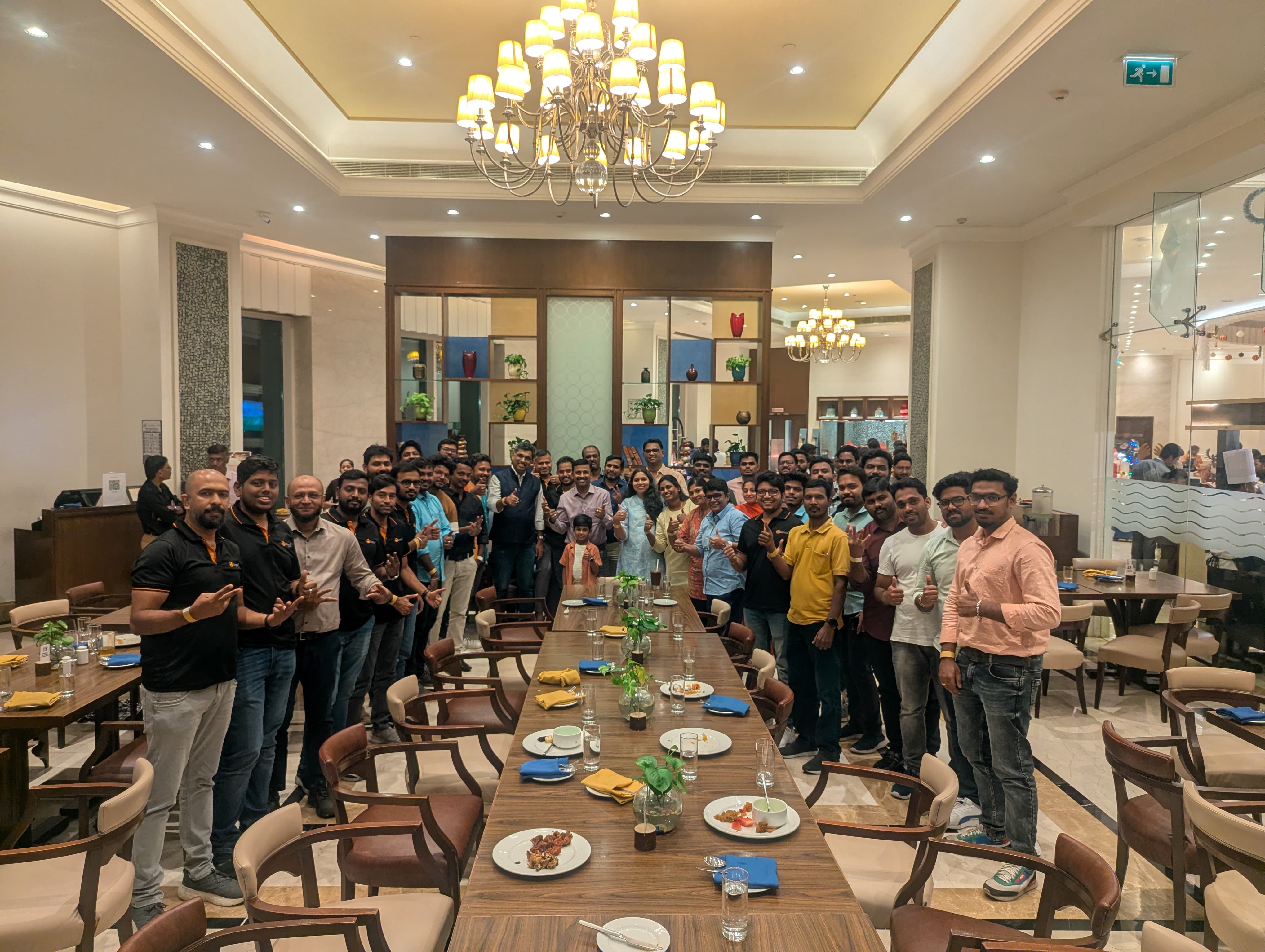 Team celebration